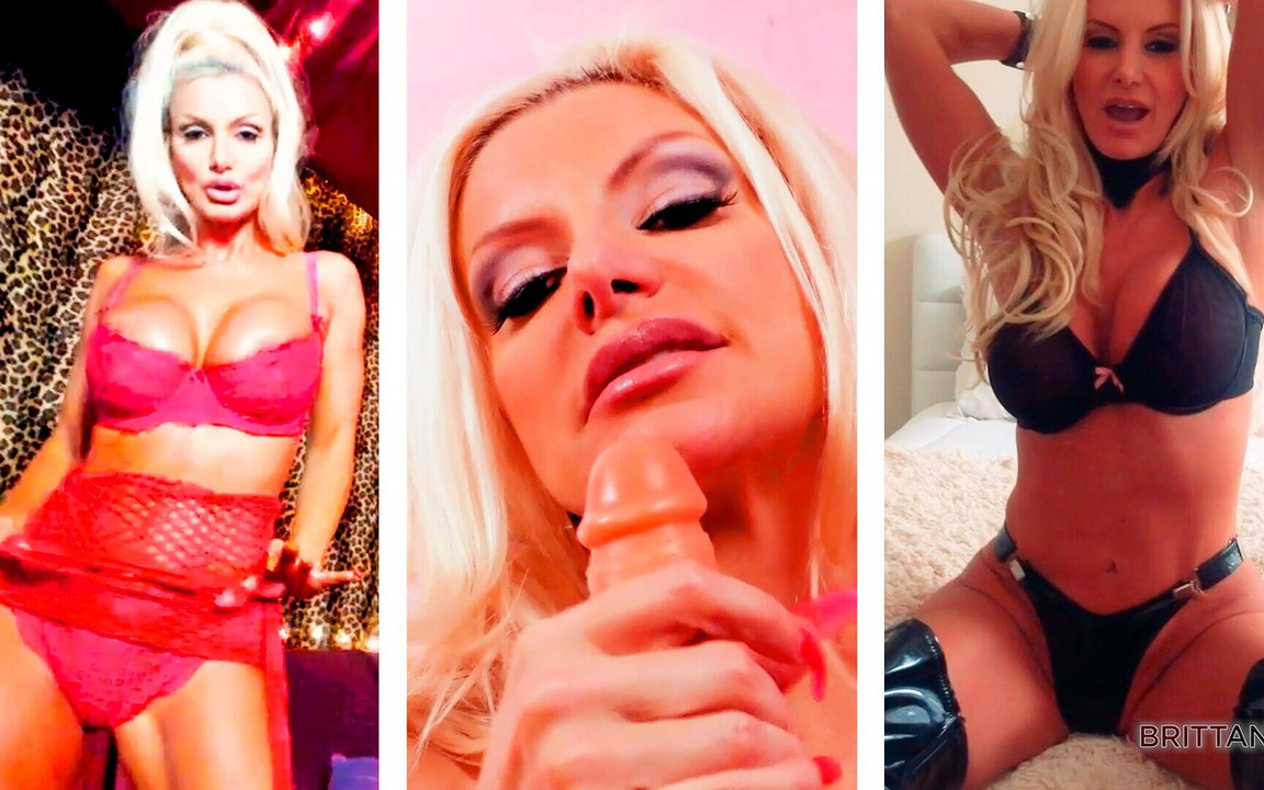 Loira linda Brittany Andrews adora esfregar sua própria buceta!