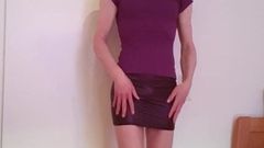 Hot Tranny Wants To Show Off Her Bulge In The Office