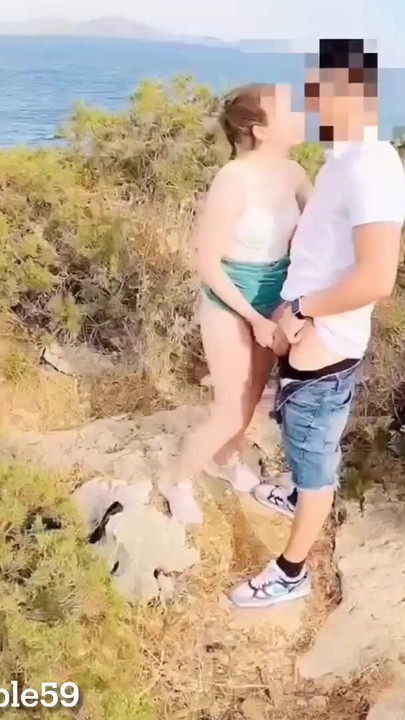 Key moment from "Walk and fuck in Greece, walk by the seaside in greece and fucking outside, outdoors sex,cum in my puss,"