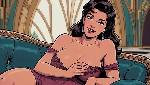 Ai unglaubliche stilvolle cartoon-damen