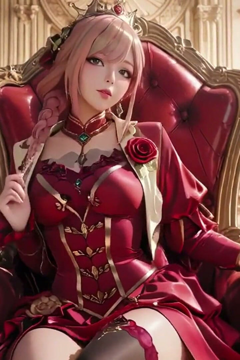Crimson Throne: die faule Koronation der rosa haare der königin
