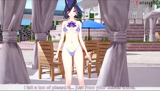 Clorinde bikinili oral seks - Genshin Impact