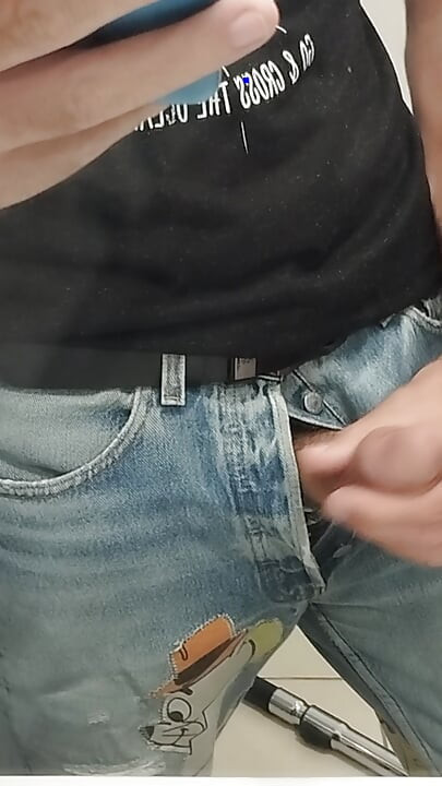 Fetich jeans Levi's masturbation