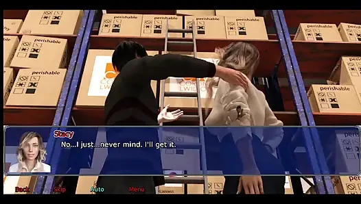 Ofisteki evli kadın #2 Simon Stacy'nin eteğine bakıp duruyor.