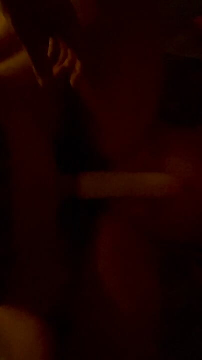 Amateur brunette's pussy swallowing Giant Cock!