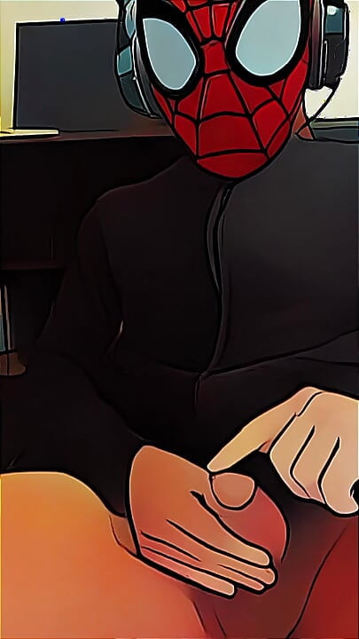 spiderman jerking off