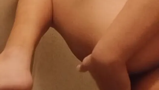 Chubby  masturbates in the bathroom of her mother-in-law's house