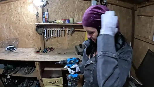 MILf halsfick & masturbation necken - cameltoe, titten & spermaspiel