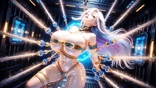 Voluptuous Shibari Suspended Doll High-Tech Dungeon 3D