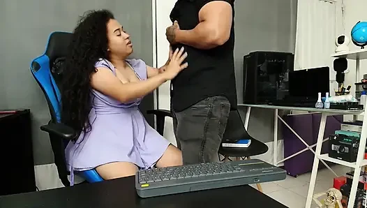 Boss gets weird and gets hot in the room