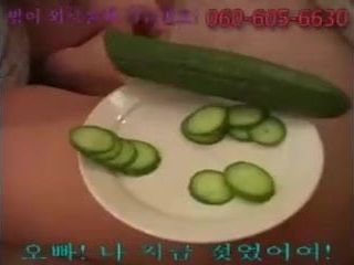 Koreanische Gurken-Masturbation