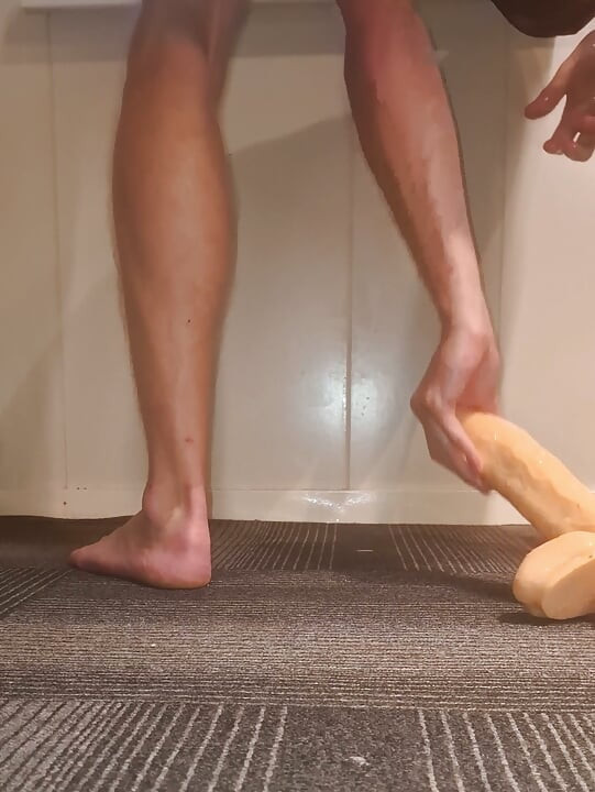 Solo male extreme anal dildo - huge toy