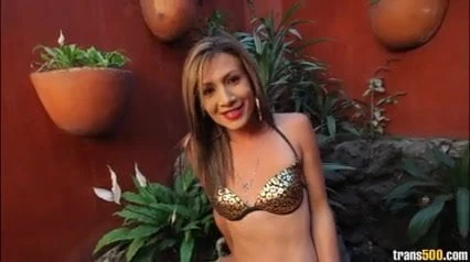 Sexy Latin shemale with hungry butt