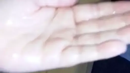 Cum in her hand