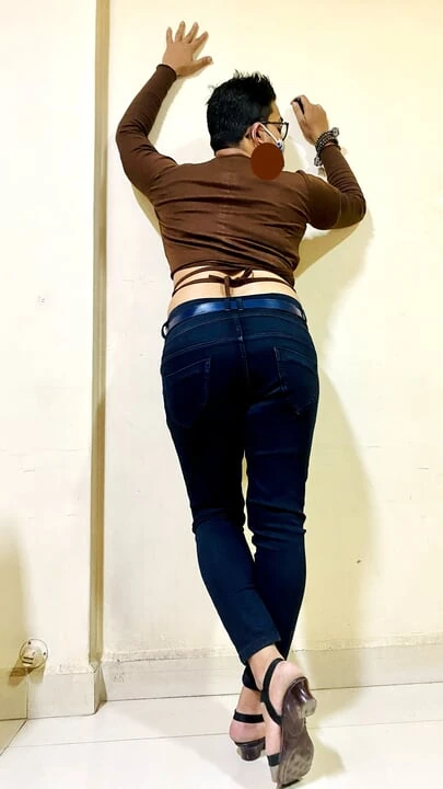 Sissy Bambi_18 strip dance, belt spanking, ass tribute and anal