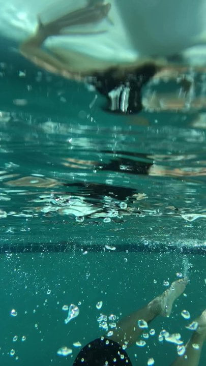 Asian milf in pool