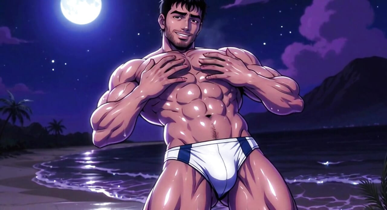 Ai Muscle Hunks on Beach