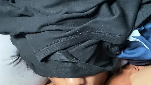 I left her mouth full of my hot and sweet milk and her soft tits