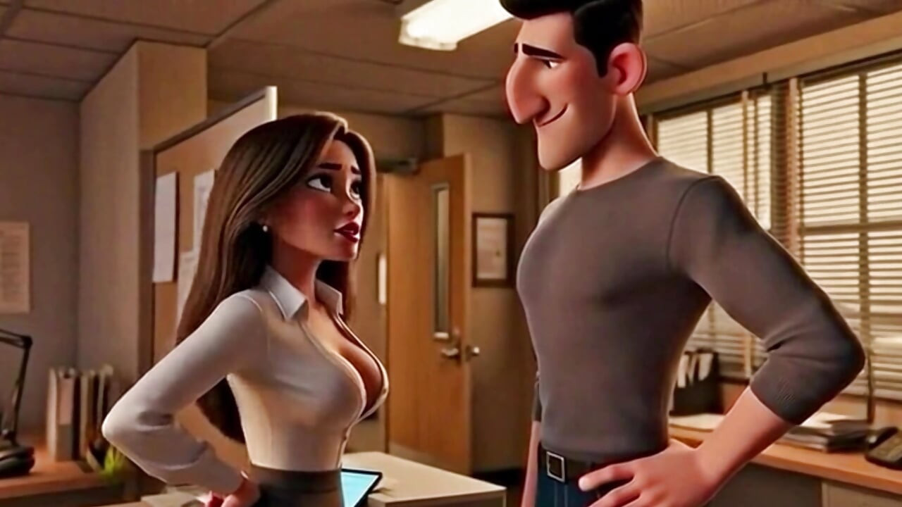 Copy Room Slut - Horny office girl gets fucked in the copy room