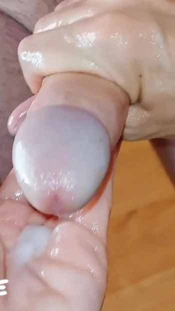 Jaw-dropping moment from "Handjob Technique: Cock Polishing. Triple Cumshot Glans Massage Montage (Milking-time)"