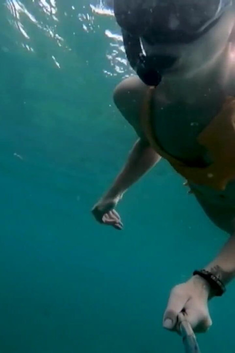 Snorkel Slut: Tight Bikini, Dive Mask & Underwater Fin Tease
