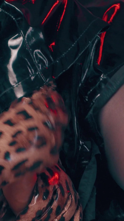 Dominant Handjob Edging Ruined, in Long Leather Gloves - MILF in PVC Raincoat & Leopard Thigh High Boots Controls, CFNM | Clip 2