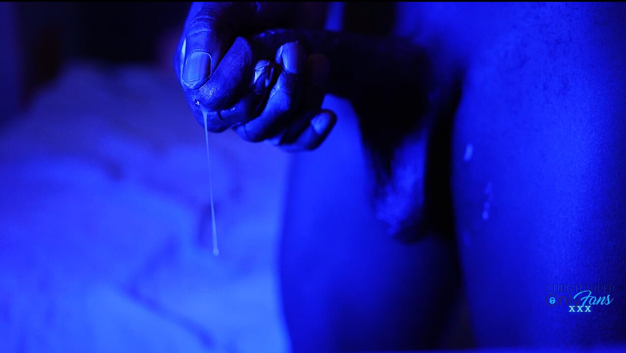 Leaking Creamy Cum Shot after stroking my black dick