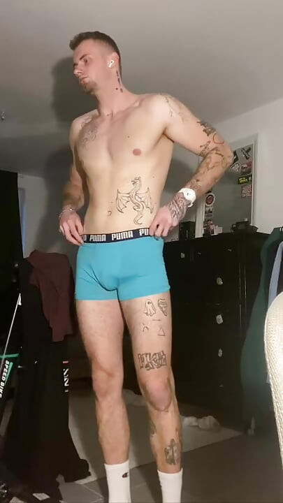 Stroking hard dick big