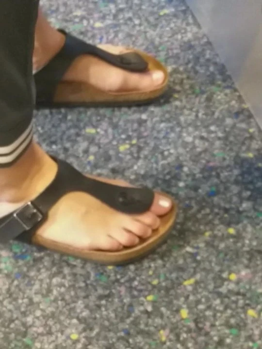 This is horny pretty milf feet and faceshot