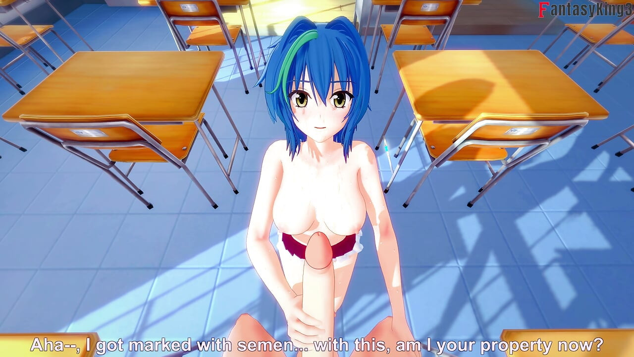 Tsubaki Shinra उत्तेजित हो जाती है, Xenovia लंड चूसते हुए देख रही है - Hs Dxd Ntr Madness 13