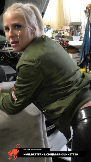 Iconic moment from "Lara CumKitten - Fucking for the car service"
