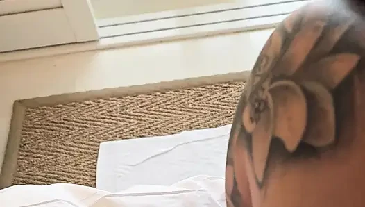 Milf pussy after fucking up close and she gets cummed on