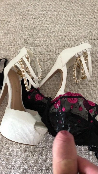 Cum on High Heels and bra