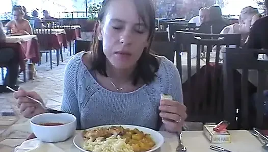 Teen on vacation with her boyfriend