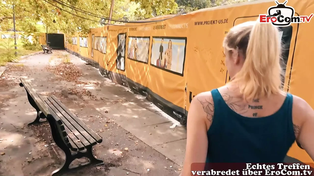 German blonde Skinny Slut try Real Blind date and fuck