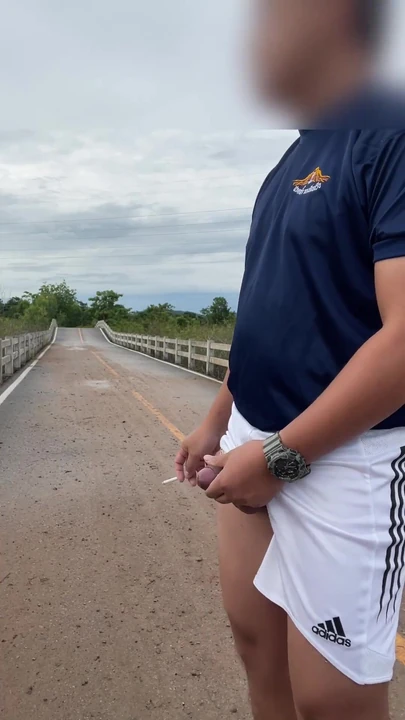 Epic moment from "HIROSHI : Solo outdoor cumshots"