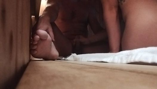 masturbation in the sauna playing with a dick