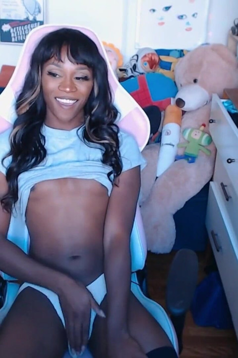 Trans Girl Vanniall Fucks Her Tight Asshole and Strokes Her Girl Dick on Cam - Jockstrap Webcam BBC TS