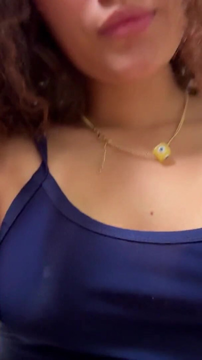 My beautiful curly-haired stepsister insists on sucking my cock and then she fucks me desperately | Clip 1