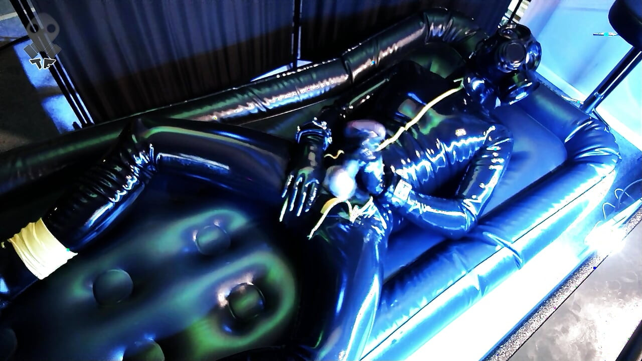 Rubberdrone jerk off with sounding