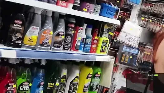 Redhead Orgasm While Shopping with a Remote Vibrator