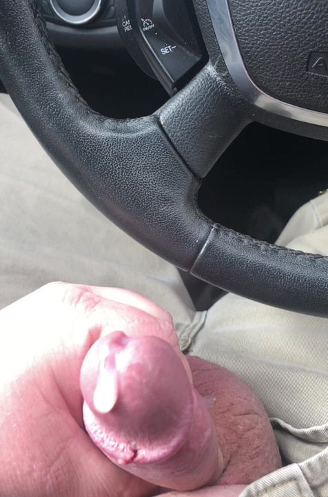 Cum shot in Car
