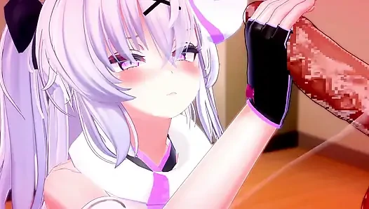 Ninja mädchen handjob gesichtsbesamung riesige brüste Mmd 3D lila augen farbe bearbeiten smixix