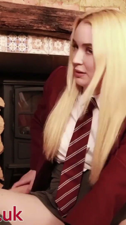 British Schoolgirl Gives Footjob J.O.I | Clip 1