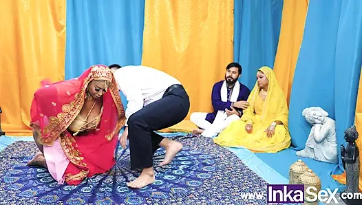 Inka Sex - Chudai - Ibu tiri India berdada meniduri pacar putri tirinya dan vaginanya dibiarkan penuh dengan susu.