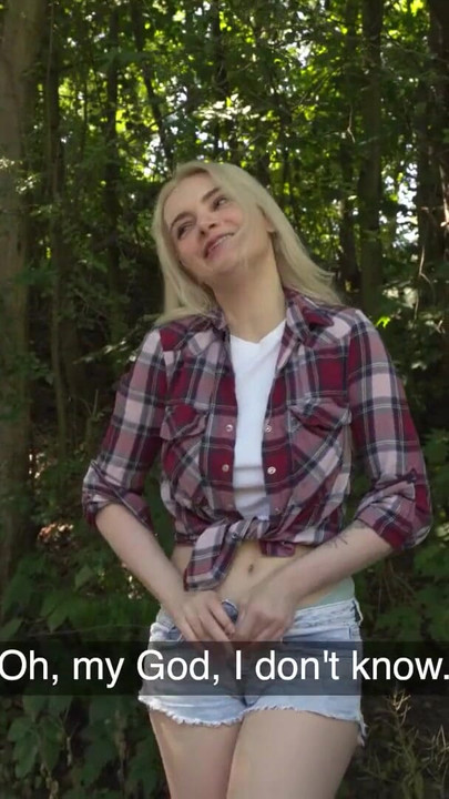 Javni agent stranded zgodna plavuša ima vremena za jebanje na otvorenom | Klip 1