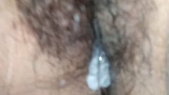Latina gets creampie in hairy pussy