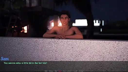 Awam Sophia and Sam Spend Time in Hottub