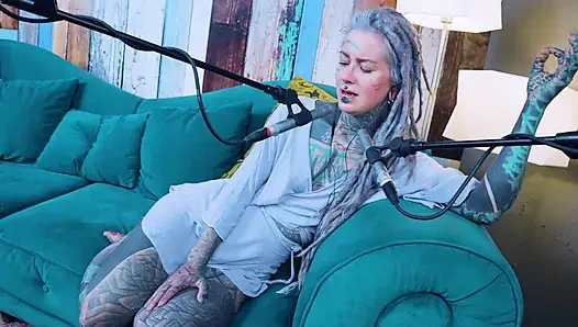 I talk about Z - zeal - ASMR podcast SFW talking goth skinny girl dreadlocks tattoo model inked girl