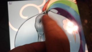 Трибьют спермы для задницы Rainbow Dash